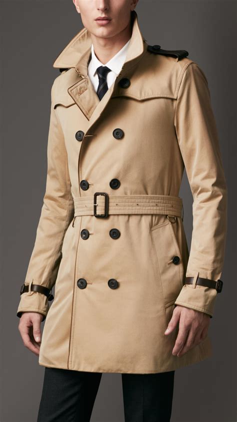 burberry trench mens dark camel|Mid.